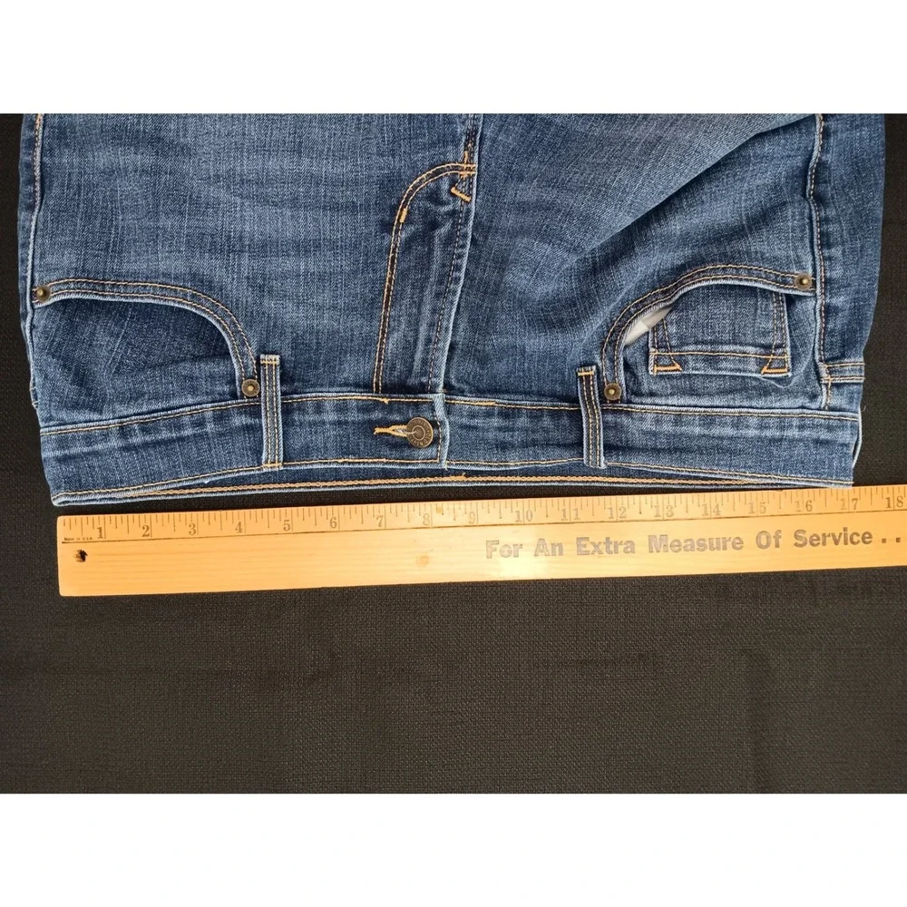 Old Navy Curvy Mid Rise Slim Leg Jeans Blue Medium Wash Women's Size 12 Reg - Picture 4 of 13